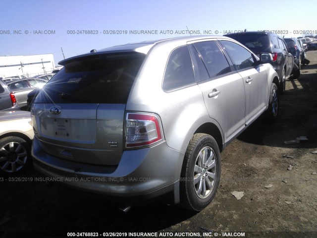 2FMDK48C48BA33557 - 2008 FORD EDGE SEL SILVER photo 4