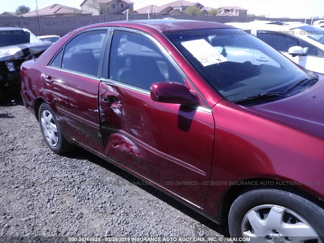 4T1BE32K05U022117 - 2005 TOYOTA CAMRY LE/XLE/SE RED photo 6