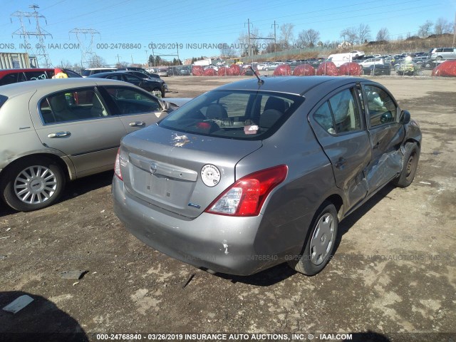 3N1CN7AP6CL839793 - 2012 NISSAN VERSA S/SV/SL SILVER photo 4