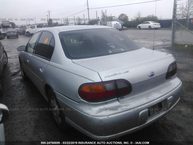 1G1NE52J22M723170 - 2002 CHEVROLET MALIBU LS SILVER photo 3