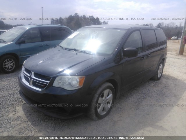 2C4RDGBG7DR771498 - 2013 DODGE GRAND CARAVAN SE GRAY photo 2