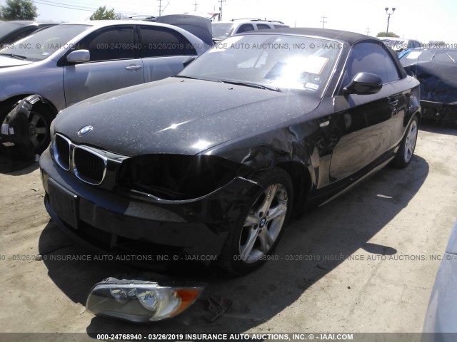 WBAUL7C56AVJ77937 - 2010 BMW 128 I BLACK photo 2