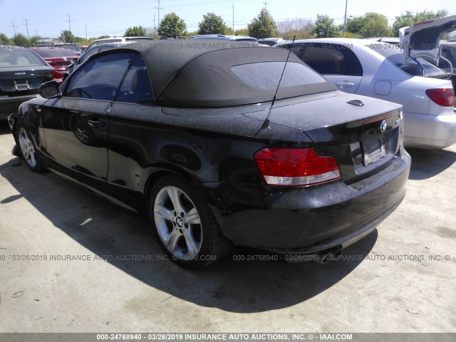 WBAUL7C56AVJ77937 - 2010 BMW 128 I BLACK photo 3