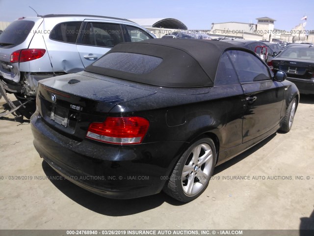 WBAUL7C56AVJ77937 - 2010 BMW 128 I BLACK photo 4