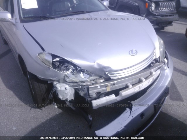 JTHBF30G330142173 - 2003 LEXUS ES 300 SILVER photo 6