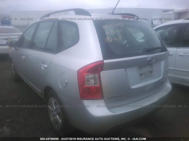 KNAFG528197248927 - 2009 KIA RONDO LX/EX SILVER photo 3