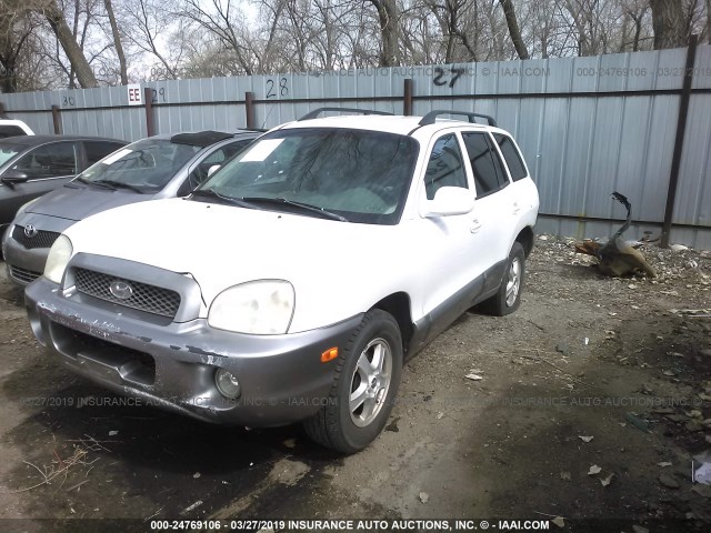 KM8SC73DX3U536986 - 2003 HYUNDAI SANTA FE GLS/LX WHITE photo 2