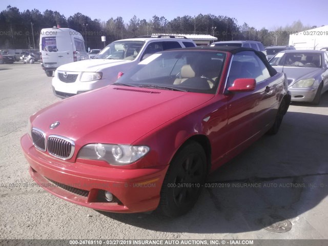 WBABW33445PL38889 - 2005 BMW 325 CI RED photo 2
