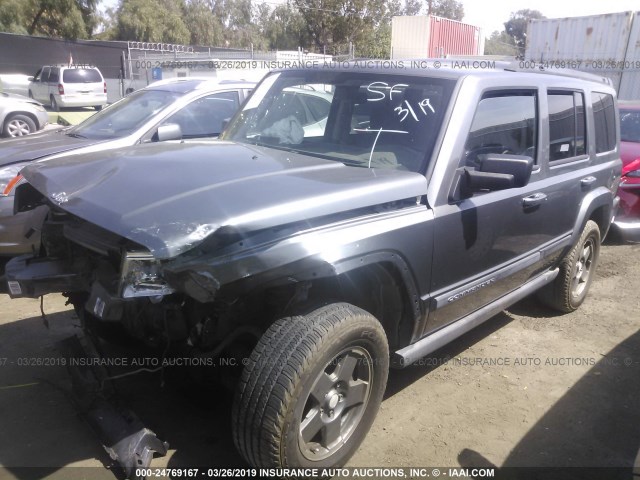 1J8HH48K87C613929 - 2007 JEEP COMMANDER GRAY photo 2