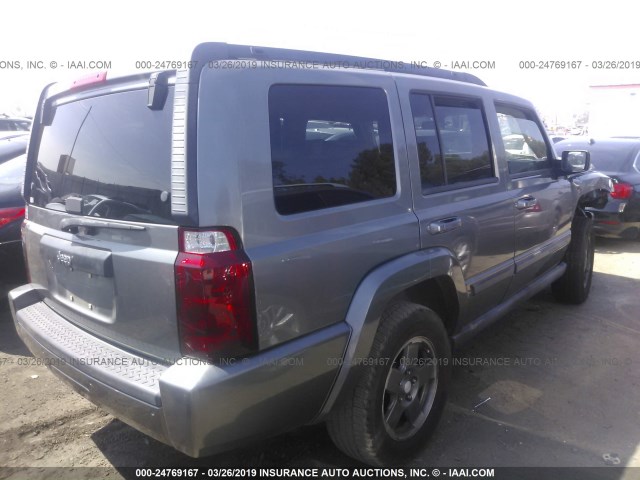 1J8HH48K87C613929 - 2007 JEEP COMMANDER GRAY photo 4