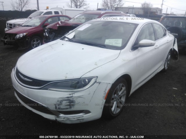 1C3CCCABXFN632946 - 2015 CHRYSLER 200 LIMITED WHITE photo 2