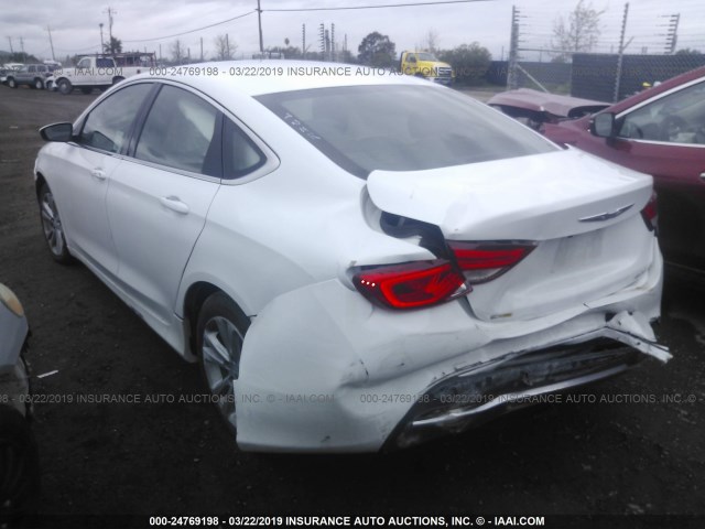 1C3CCCABXFN632946 - 2015 CHRYSLER 200 LIMITED WHITE photo 3