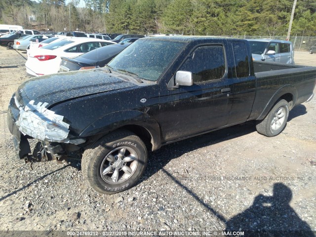 1N6DD26T54C455821 - 2004 NISSAN FRONTIER KING CAB XE BLACK photo 2