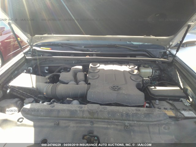 JTEBU5JR5H5445741 - 2017 TOYOTA 4RUNNER SR5 PREM/LTDL/TRAIL/TRD SILVER photo 10