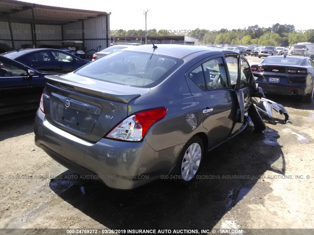 3N1CN7AP1JL867742 - 2018 NISSAN VERSA S/S PLUS/SV/SL GRAY photo 4