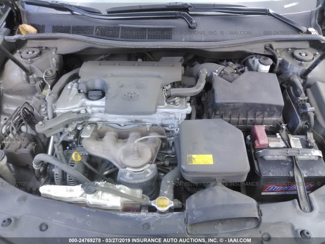 4T1BF1FK5CU046762 - 2012 TOYOTA CAMRY SE/LE/XLE GRAY photo 10