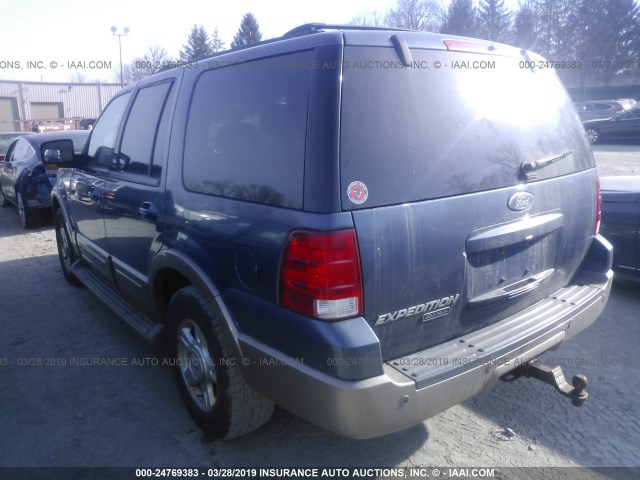 1FMFU18L23LC44251 - 2003 FORD EXPEDITION EDDIE BAUER BLUE photo 3