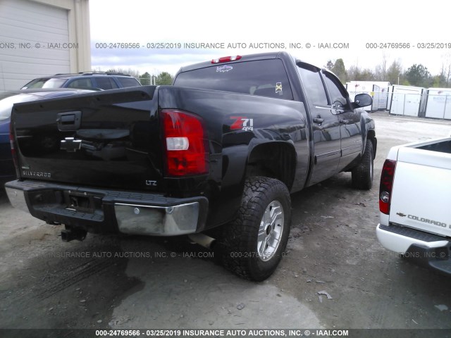 1GCPKTE79CF117545 - 2012 CHEVROLET SILVERADO K1500 LTZ BLACK photo 4