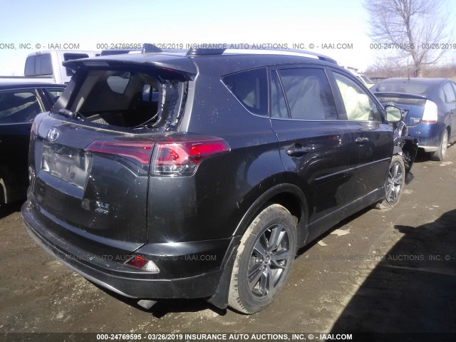 JTMRFREVXHJ711967 - 2017 TOYOTA RAV4 XLE GRAY photo 4