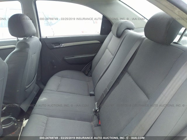 KL1TD56677B054489 - 2007 CHEVROLET AVEO LS WHITE photo 8