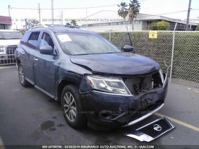 5N1AR2MNXDC618924 - 2013 NISSAN PATHFINDER S/SV/SL/PLATINUM GRAY photo 1