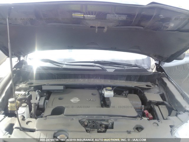 5N1AR2MNXDC618924 - 2013 NISSAN PATHFINDER S/SV/SL/PLATINUM GRAY photo 10