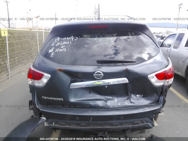 5N1AR2MNXDC618924 - 2013 NISSAN PATHFINDER S/SV/SL/PLATINUM GRAY photo 6