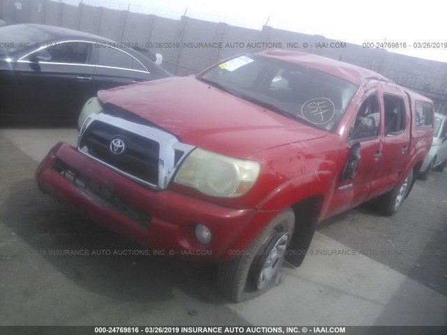 5TEJU62N68Z516623 - 2008 TOYOTA TACOMA DOUBLE CAB PRERUNNER RED photo 2