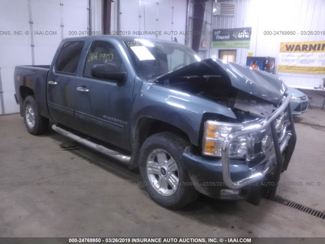 3GCEK23329G256814 - 2009 CHEVROLET SILVERADO K1500 LT BLUE photo 1