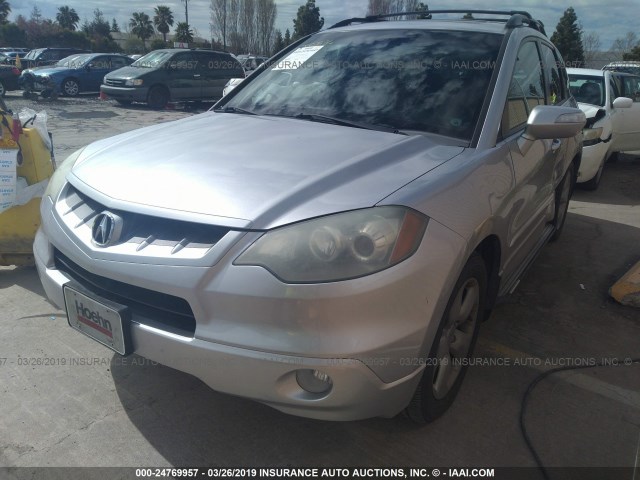 5J8TB18547A005219 - 2007 ACURA RDX TECHNOLOGY SILVER photo 2