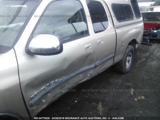 5TBRU34115S448339 - 2005 TOYOTA TUNDRA ACCESS CAB SR5 BEIGE photo 6