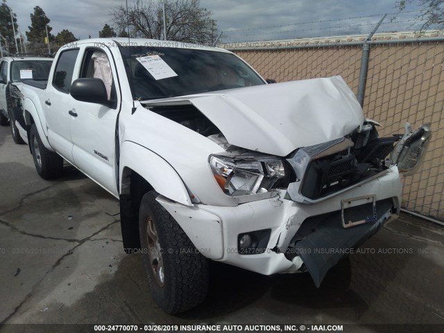 5TFLU4EN1FX142046 - 2015 TOYOTA TACOMA DOUBLE CAB/TRD PRO WHITE photo 1