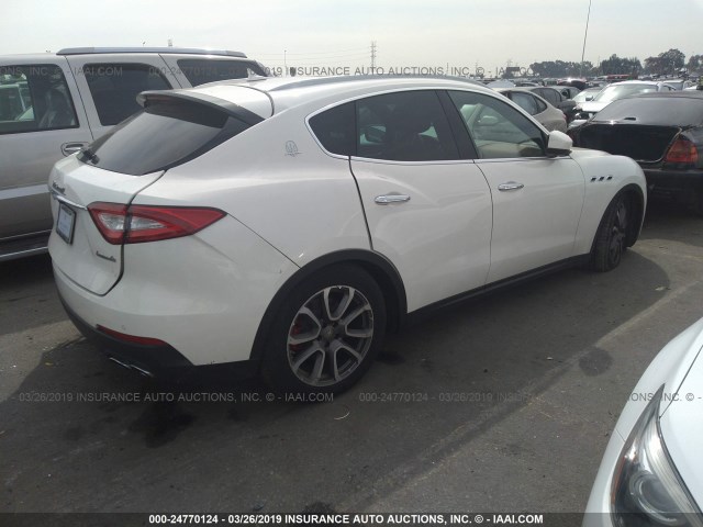 ZN661YUA9JX291906 - 2018 MASERATI LEVANTE S WHITE photo 4