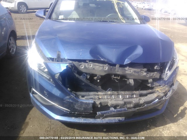 5NPE24AF2HH515834 - 2017 HYUNDAI SONATA SE BLUE photo 6