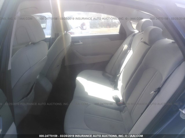 5NPE24AF2HH515834 - 2017 HYUNDAI SONATA SE BLUE photo 8