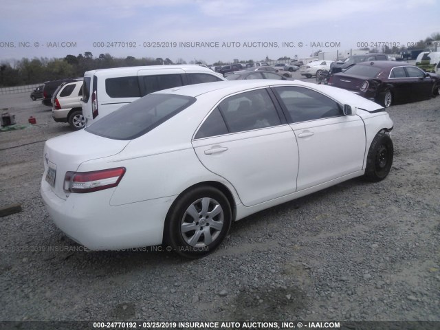 4T1BK3EK1AU605424 - 2010 TOYOTA CAMRY SE/LE/XLE WHITE photo 4