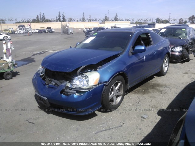 JH4DC530X4S007743 - 2004 ACURA RSX TYPE-S BLUE photo 2