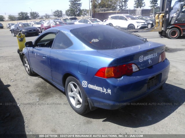 JH4DC530X4S007743 - 2004 ACURA RSX TYPE-S BLUE photo 3