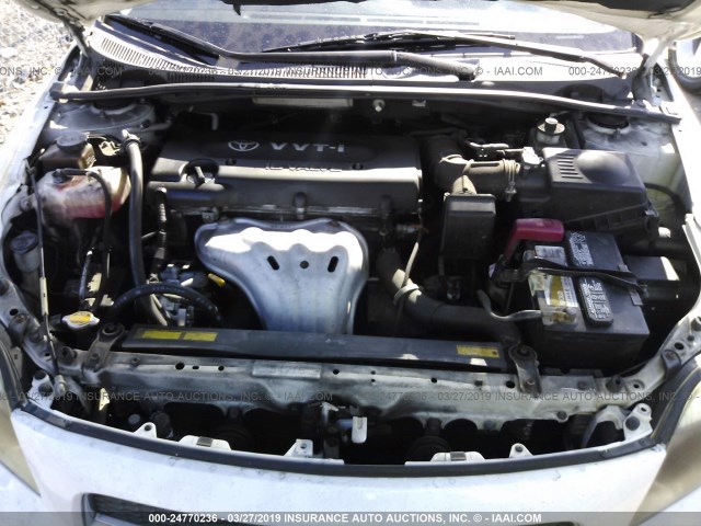 JTKDE177270165708 - 2007 TOYOTA SCION TC WHITE photo 10