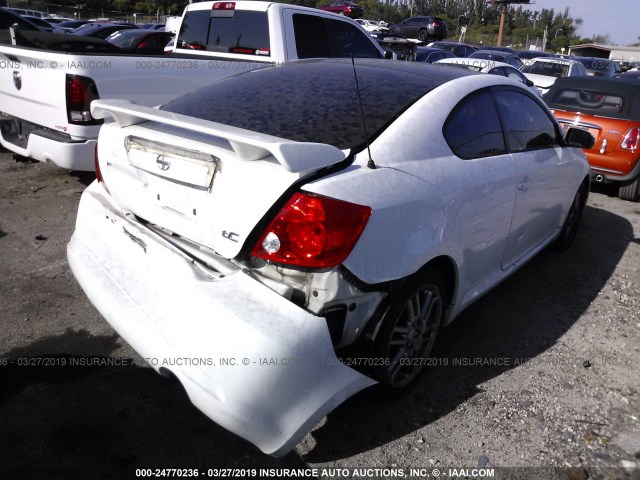 JTKDE177270165708 - 2007 TOYOTA SCION TC WHITE photo 4