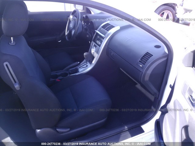 JTKDE177270165708 - 2007 TOYOTA SCION TC WHITE photo 5
