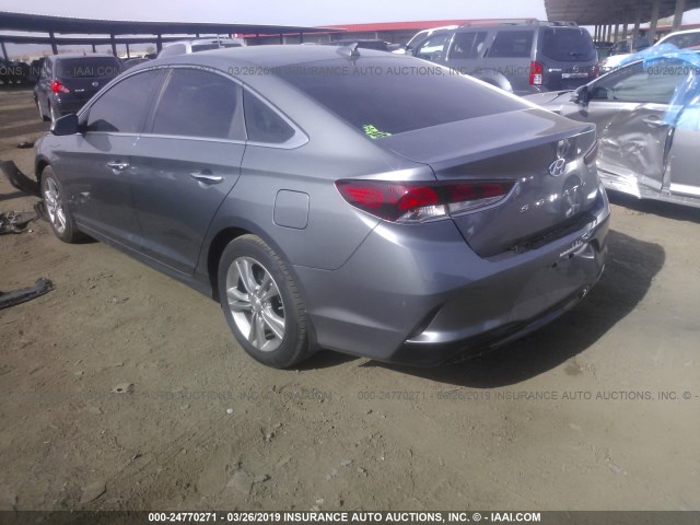 5NPE34AF2JH645681 - 2018 HYUNDAI SONATA SPORT/LIMITED GRAY photo 3