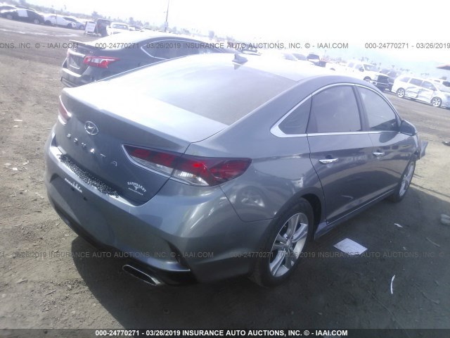 5NPE34AF2JH645681 - 2018 HYUNDAI SONATA SPORT/LIMITED GRAY photo 4