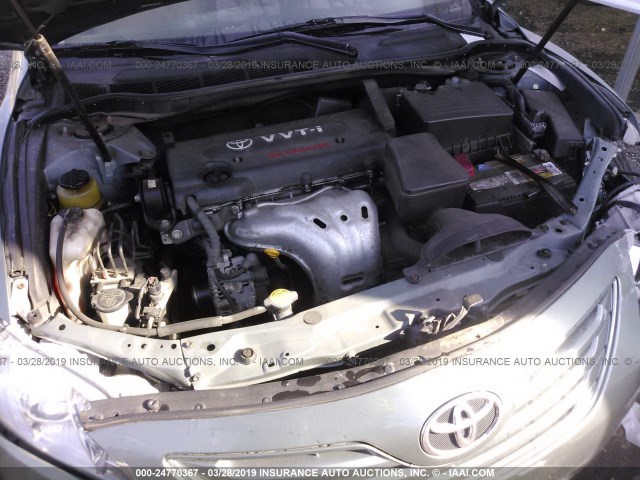 4T1BE46K07U550873 - 2007 TOYOTA CAMRY NEW GENERAT CE/LE/XLE/SE GREEN photo 10