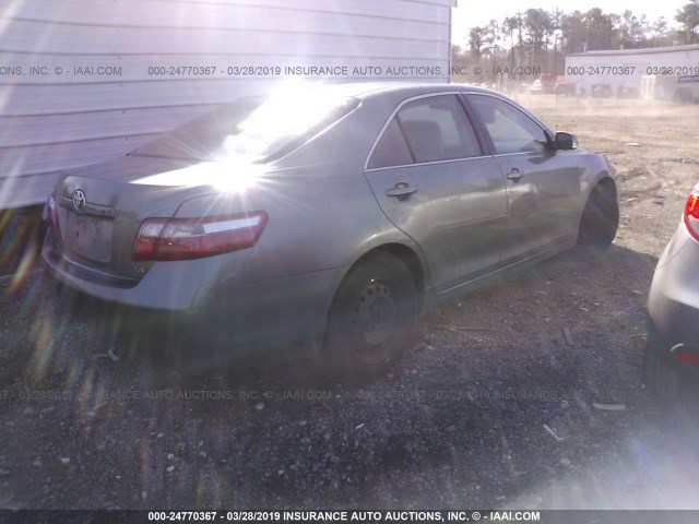 4T1BE46K07U550873 - 2007 TOYOTA CAMRY NEW GENERAT CE/LE/XLE/SE GREEN photo 4