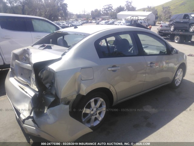 3N1AB61E77L638158 - 2007 NISSAN SENTRA 2.0/2.0S/2.0SL Champagne photo 4