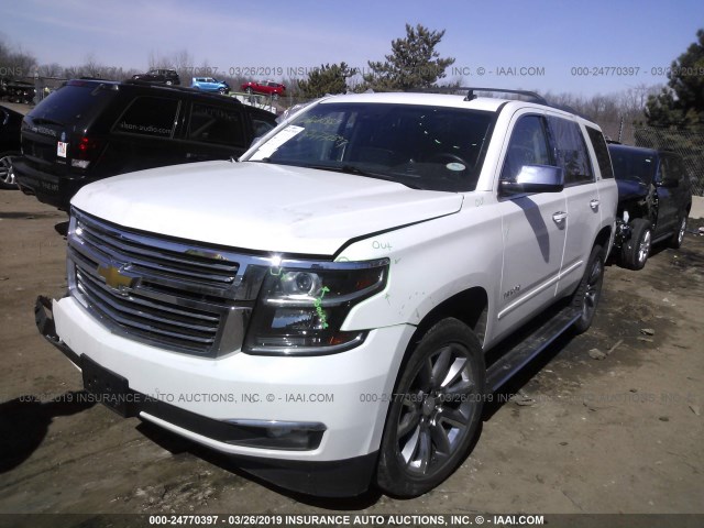 1GNSKCKC7FR124354 - 2015 CHEVROLET TAHOE K1500 LTZ WHITE photo 2