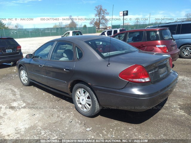 1FAFP56275A210887 - 2005 FORD TAURUS SEL GRAY photo 3