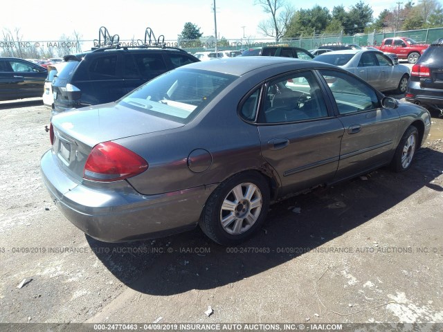 1FAFP56275A210887 - 2005 FORD TAURUS SEL GRAY photo 4