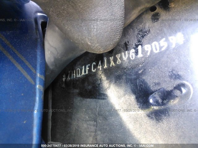 1HD1FC41X8Y619059 - 2008 HARLEY-DAVIDSON FLHTCUI BLUE photo 10